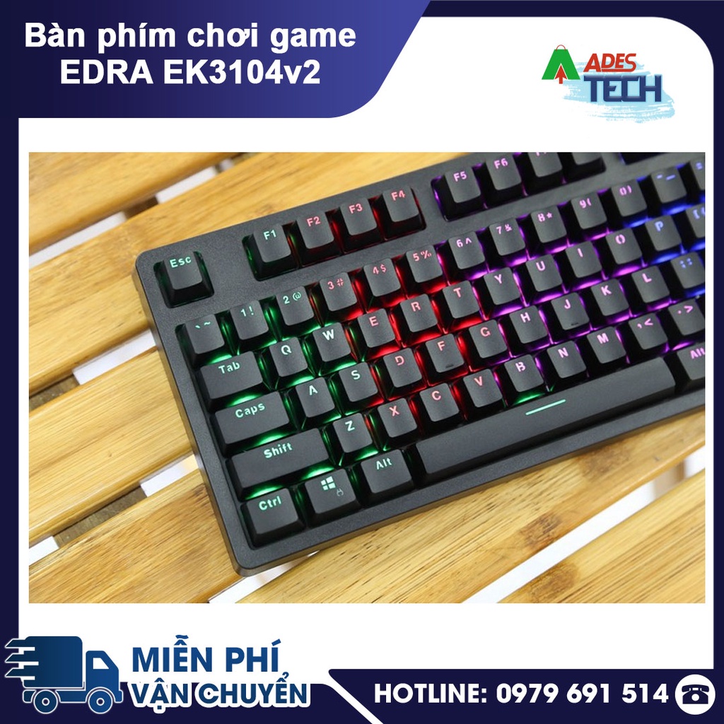 Bàn phím chơi game EDRA EK3104V2 Bàn phím cơ 104 phím full size