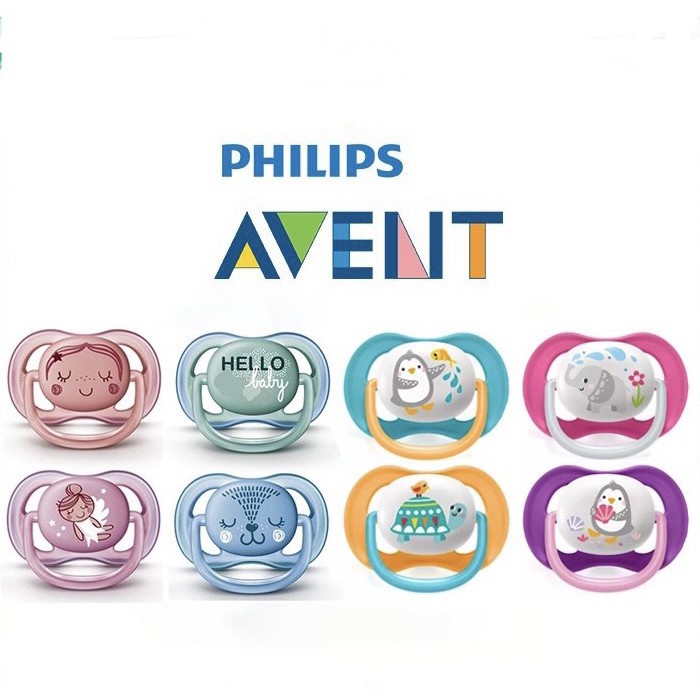 Ty giả /ngậm ti chỉnh nha Avent Ultra Air/Ultra Soft cho bé từ 0-18m