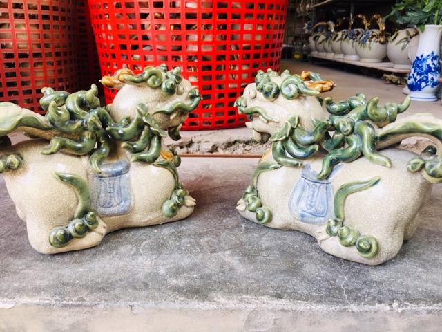 Cặp Nghê  Phong Thuỷ Gốm Cao Cấp