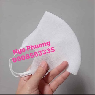 Khẩu trang vải 3D không dệt 2 lớp, tự may