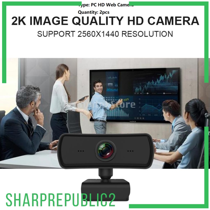 Set 2 Webcam Sharprepublic2 1440p Hd 4k Usb 2.0 Kèm Micro | BigBuy360 - bigbuy360.vn