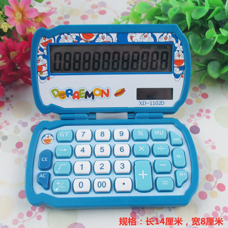 Máy Tính Bỏ Túi Nắp Gập Hình Mèo Máy Doraemon Đáng Yêu