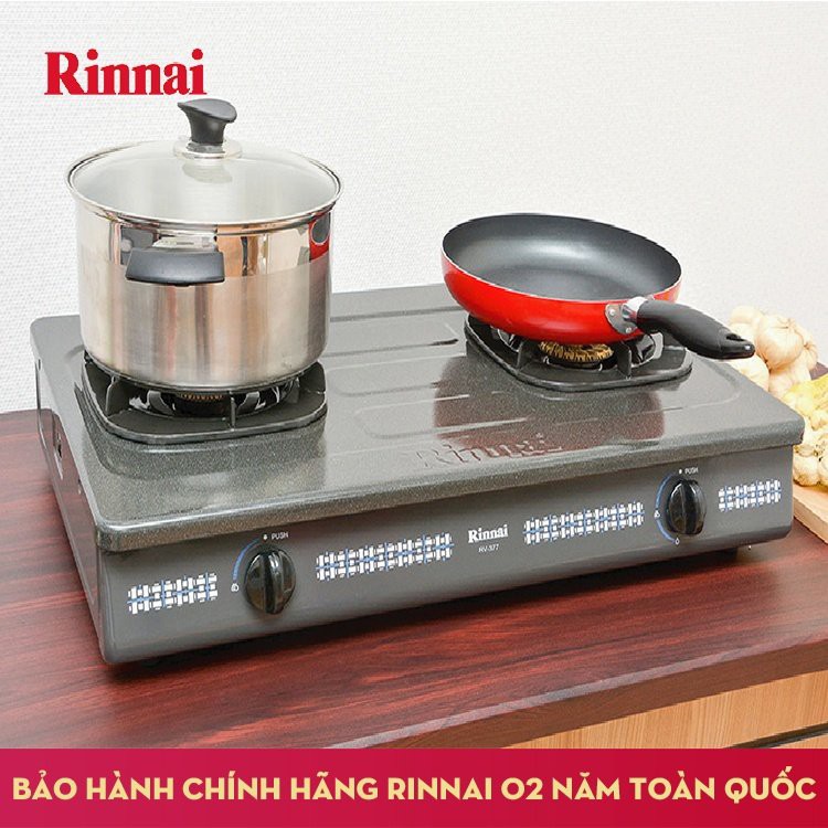 [Mã 267ELSALE hoàn 7% đơn 300K] Bếp gas Rinnai RV-367G/365G (xám)