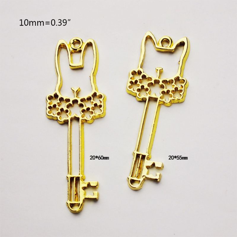 Set 6 Khuôn Làm Đồ Trang Sức Hình Hoa / Mèo Bằng Kim Loại Độc Đáo DIY