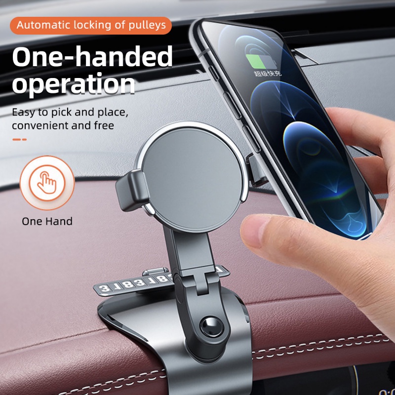 Giá đỡ điện thoại HDOORLINK có thể gắn thiết bị định vị/ GPS xoay 1200 độ 6 kiểu tùy chọn cho xe hơi | BigBuy360 - bigbuy360.vn