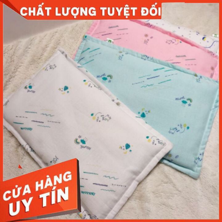 Gối bông cho bé mipbi ⚡𝐇𝐎𝐓 𝐃𝐄𝐀𝐋⚡ dành cho bé sơ sinh với chất liệu bông mềm mại. Gối xô sơ sinh hàng cao cấp