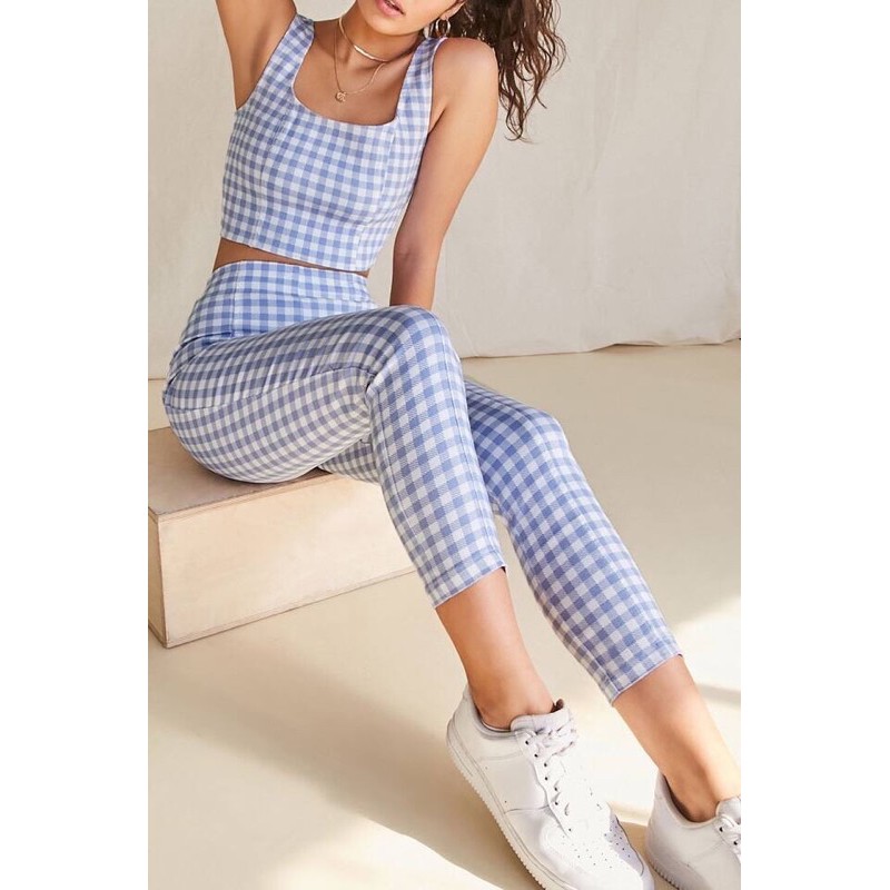 QUẦN CARO KAKI THUN F21