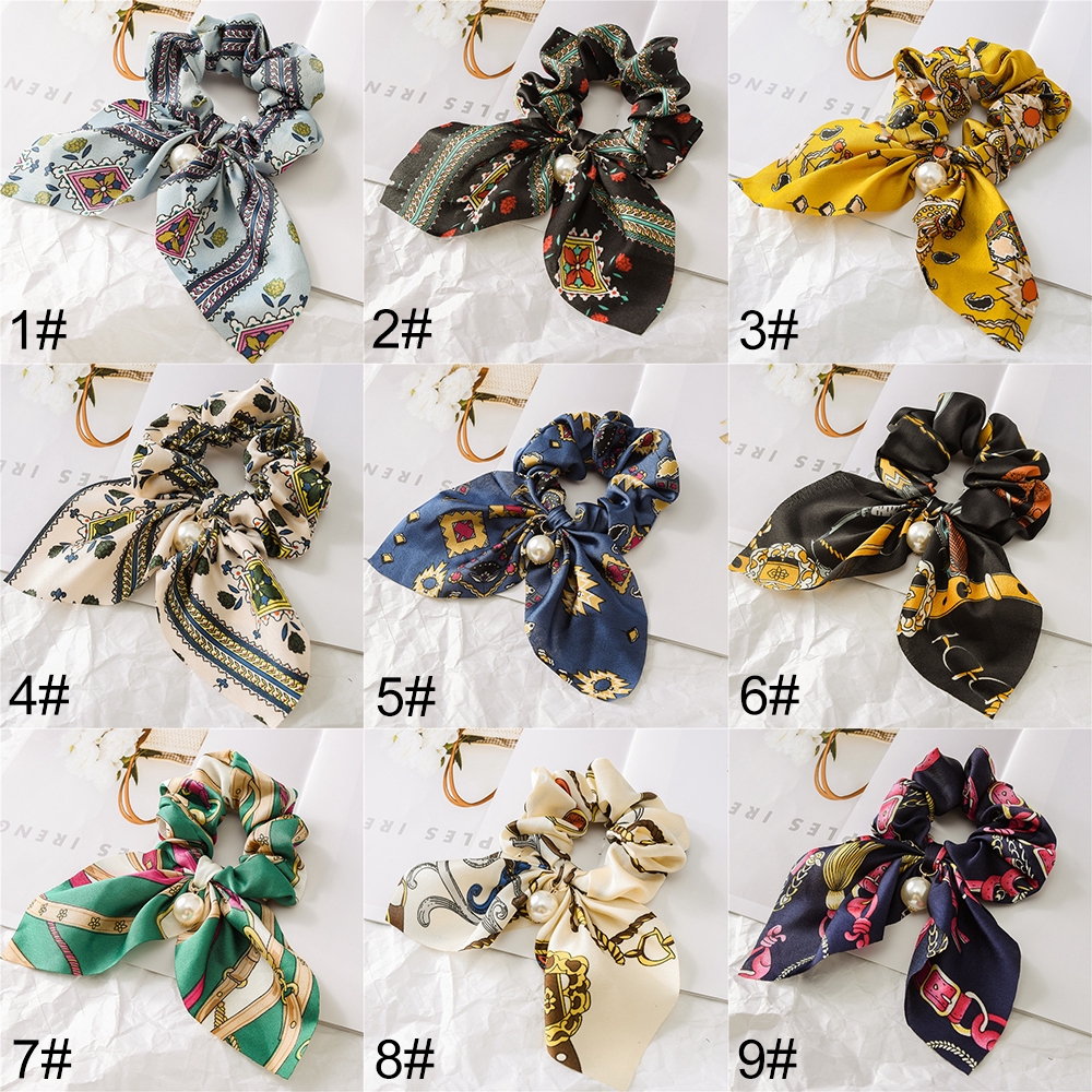 Dây buộc tóc AY đính ngọc trai xinh xắn cho nữ