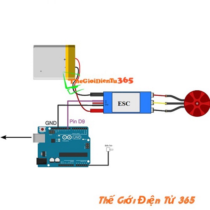 Mạch Điều Tốc Động Cơ 3 Pha ESC 40A