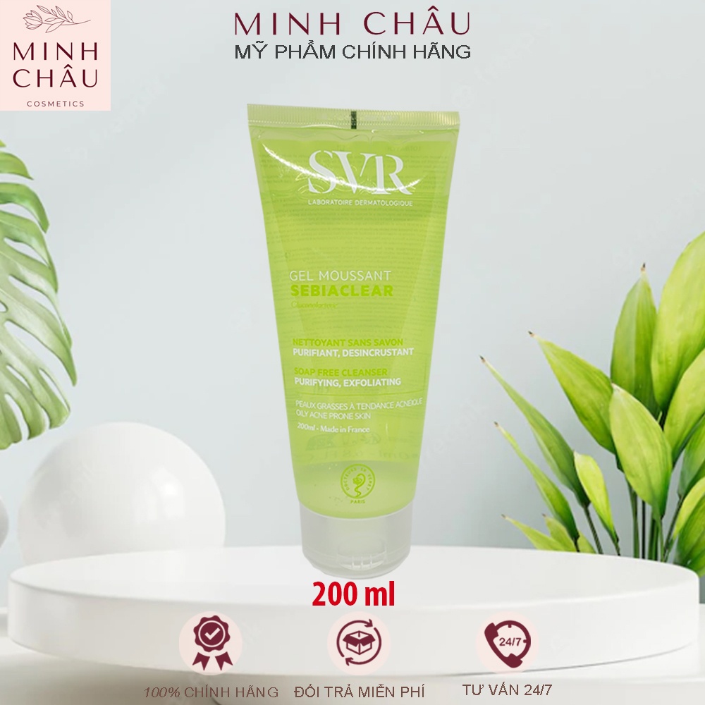 Gel rửa mặt SVR Sebiaclear Gel Moussant không có xà phòng 55/200/400 ml
