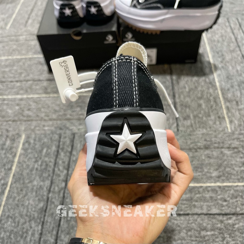 [GeekSneaker] Giày Cvs Run Star Hike Low Top Black | Giày Cvs x Jw Anderson cổ thấp màu đen | Giày thể thao | Sneaker | BigBuy360 - bigbuy360.vn