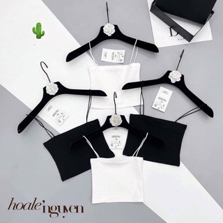 Áo hai dây tăm, áo 2 dây thun croptop ôm sợi bún