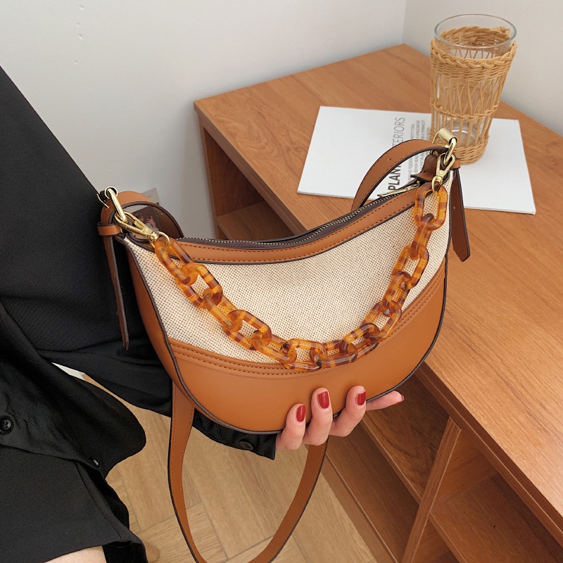 Túi đeo chéo IELGY hình há cảo phối dây xích thời trang cho nữ