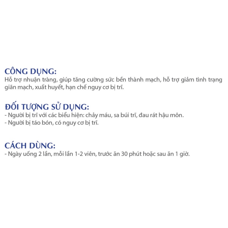 ANTRI GOLD Hộp 30 Viên Hỗ Trợ Nhuận Tràng, Tăng Sức Bền Thành Mạch, Hỗ Trợ Giảm Xuất Huyết Do Trĩ