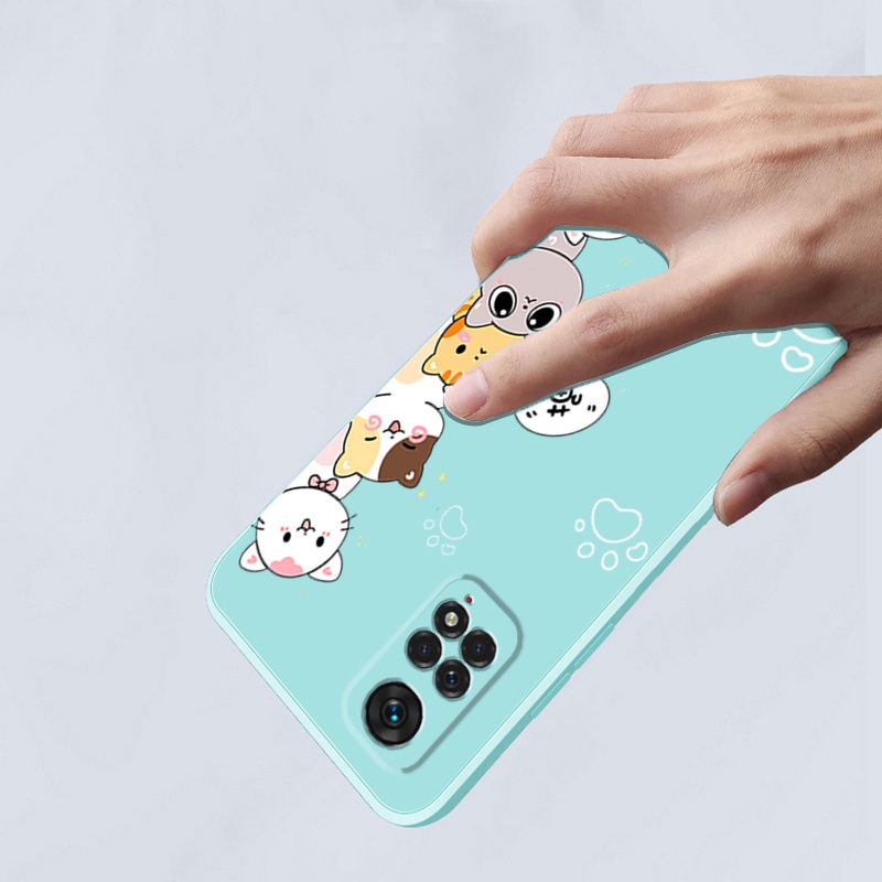 Ốp lưng redmi note 11 4g xiaomi redmi note 11s redmi note 11 pro 5g Ốp Điện Thoại Silicon Mềm In Hình Mèo Cho redmi note 11 4g xiaomi redmi note 11s redmi note 11 pro 5g DZMM01 viền vuông cute