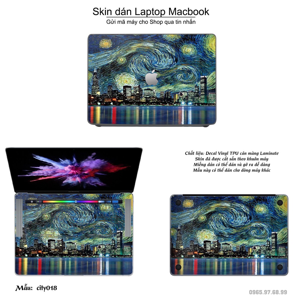 Skin dán Macbook mẫu thành phố (đã cắt sẵn, inbox mã máy cho shop)