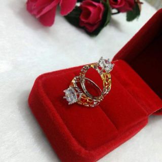 Nhẫn bạc mạ vàng 2 màu