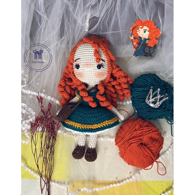 Búp bê đan móc Amigurumi cao cấp Merida - Amimee Handmade