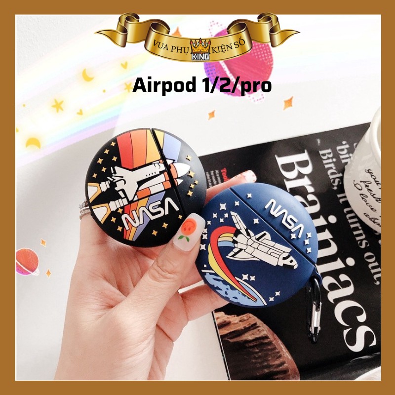 Bao airpod  Vỏ tai nghe airpod hình vũ trụ nasa độc nhất vô nhị ,airpod 1, 2, pro ( hàng cao cấp loại xịn dầy dặn )