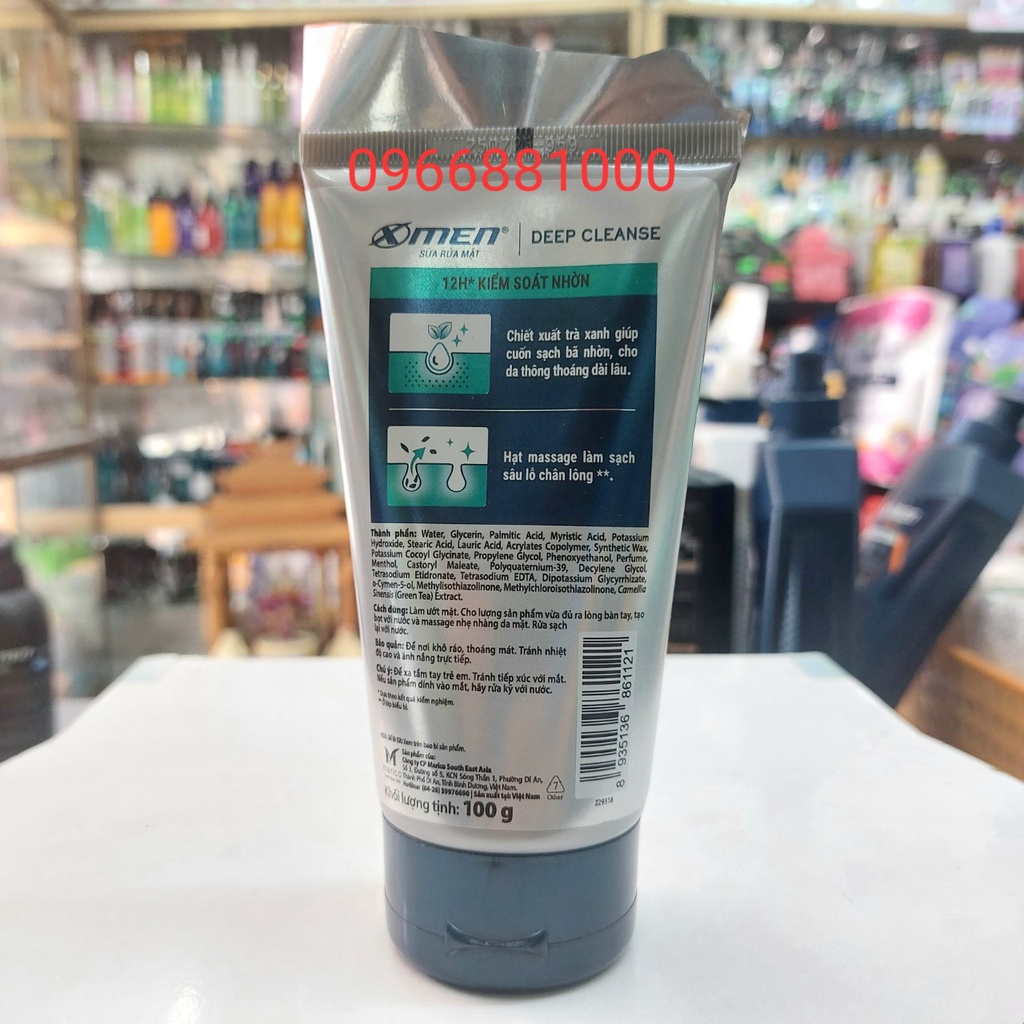 Xmen Tuýp Sữa Rửa Mặt 12h 100g Dêp Cleanse Kiểm Soát Nhờn