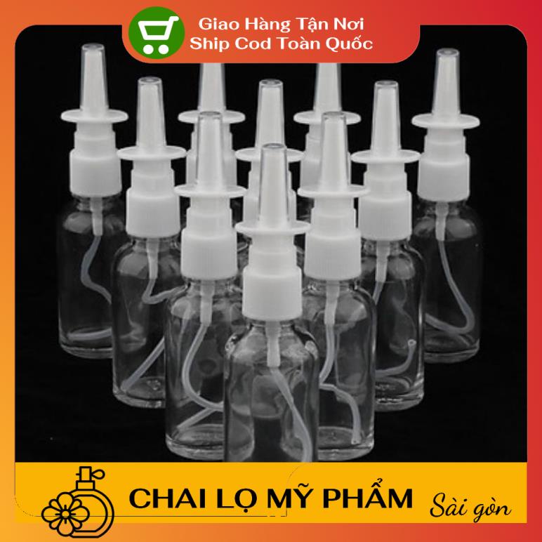 [SIÊU RẺ] Chai xịt mũi thẳng Thủy tinh 5ml,10ml,20ml,30ml đựng dung dịch , phụ kiện du lịch