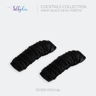Kẹp tóc lụa tơ tằm mamy black devil martini