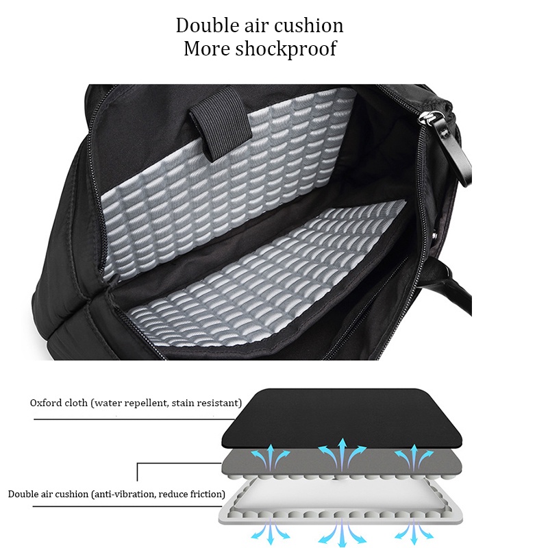 Túi xách cỡ lớn chống nước chống sốc thời trang nam nữ thích hợp cho Macbook Air Pro 13 15 12 13.3 14 15.6 inch