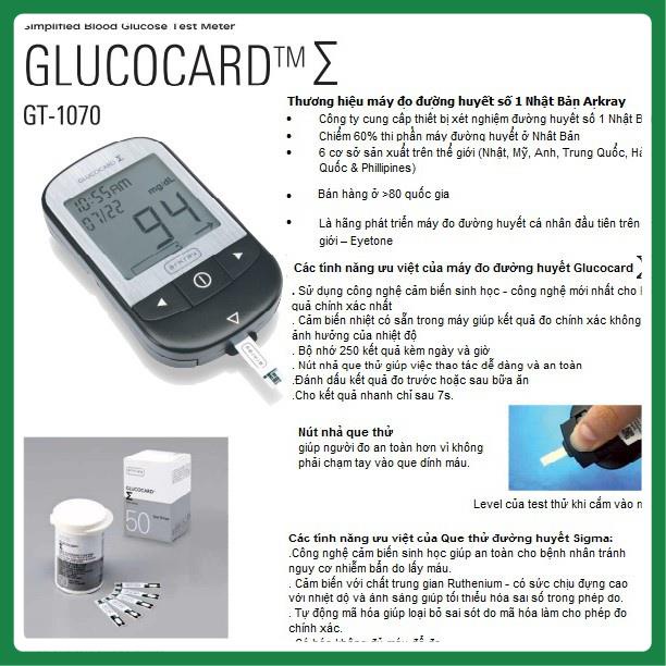 [Kết Nối Máy Tính] Máy đo đường huyết cá nhân ARKRAY GLUCOCARD S | Đơn vị đo mmol/L và mg/dL - Thương Hiệu Nhật Bản