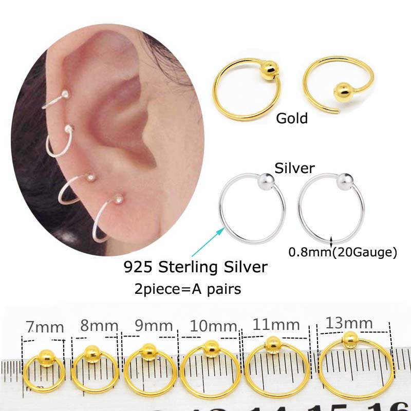 Set 2 Khuyên Đeo Vành Tai Thời Trang Cá Tính Dành Cho Nữ