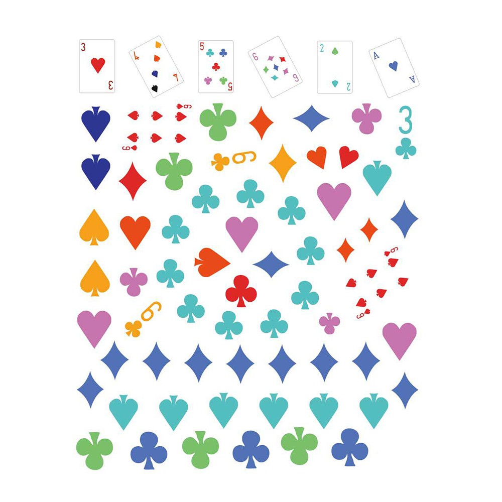 (Hàng Mới Về) Set 10 Tấm Nhãn Dán Trang Trí Móng Tay Nghệ Thuật Họa Tiết Lá Bài Poker 3D