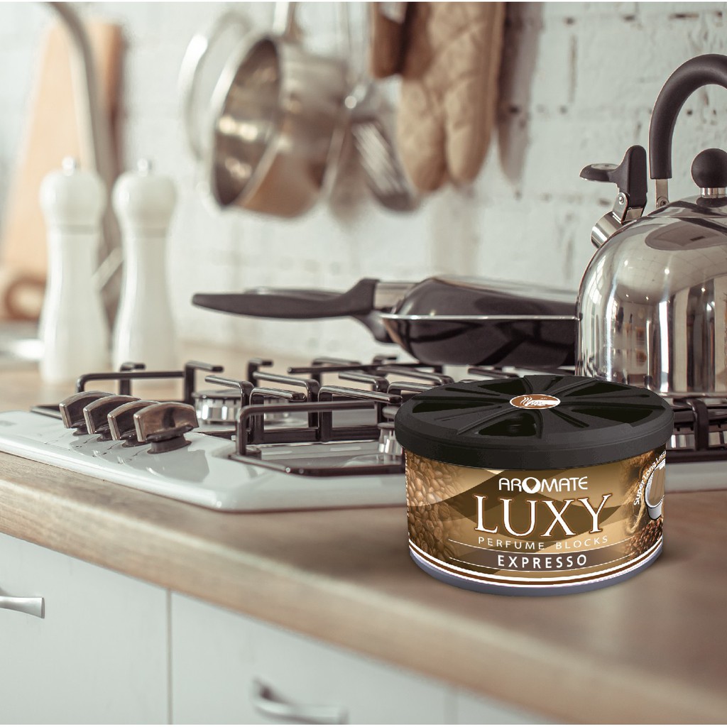 Sáp thơm Cafe Espresso AROMATE LUXY cà phê 46g để phòng nước hoa ô tô khử mùi xe hơi tốt chính hãng Đài Loan Taiwan Hub