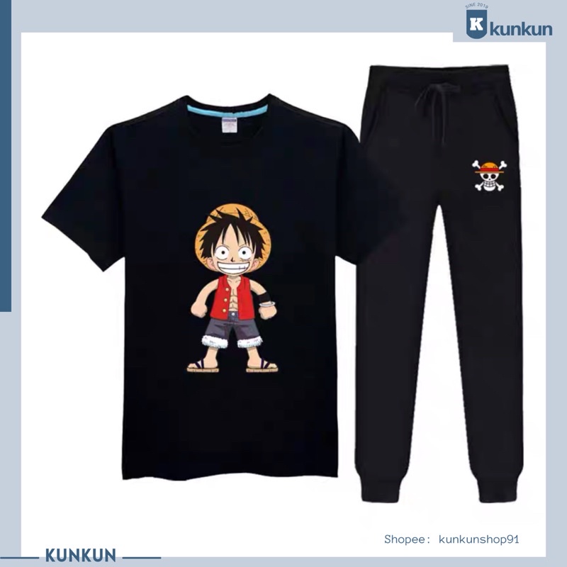 Set Áo Quần ONE PIECE Mũ Rơm Set Áo Quần Anime Cực HOT !!!