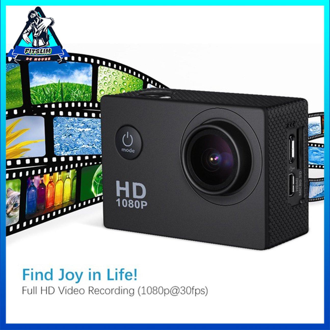 Camera thể thao Camera hành trình ngoài trời 1080P Camera lái xe 2.0 inch