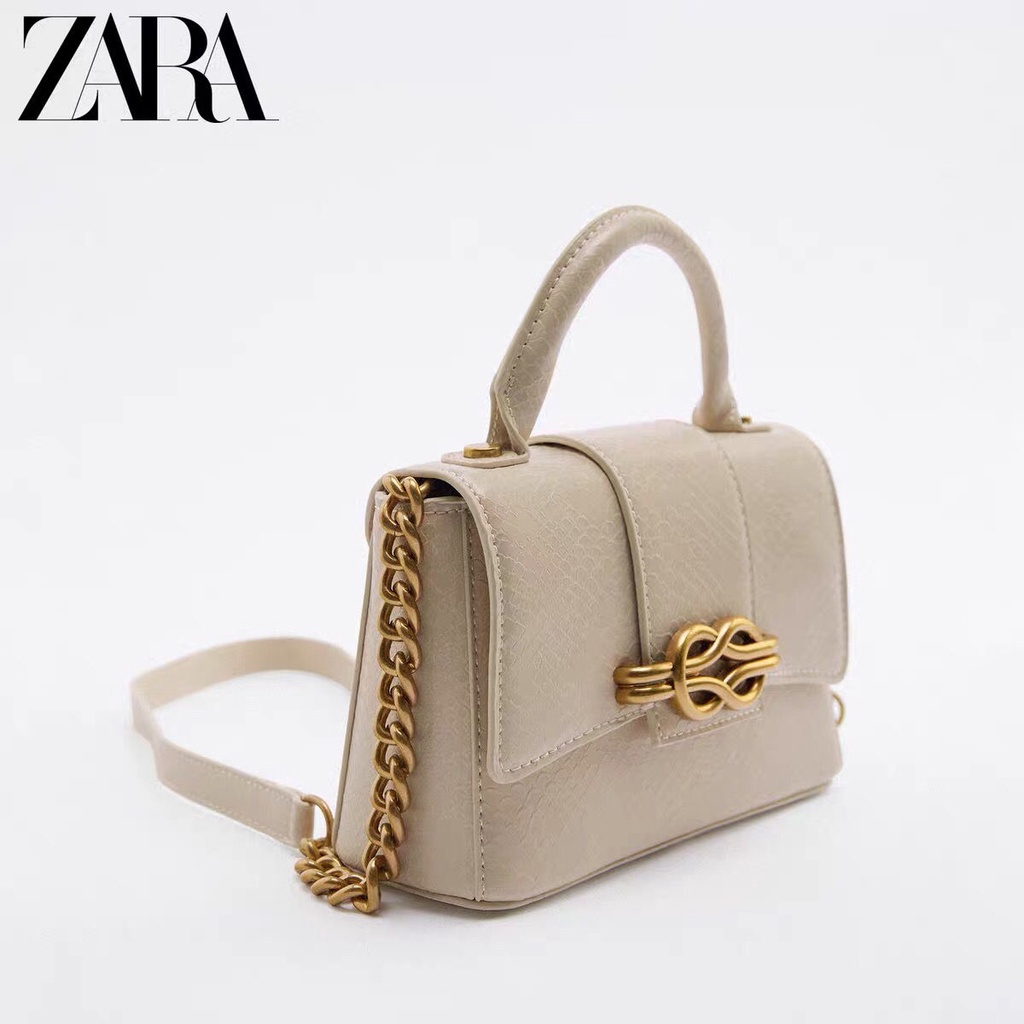 Túi Xách Đeo Vai ZARA Hình Vuông Cỡ Nhỏ Vân Da Cá Sấu Thời Trang Cho Nữ 6643910102