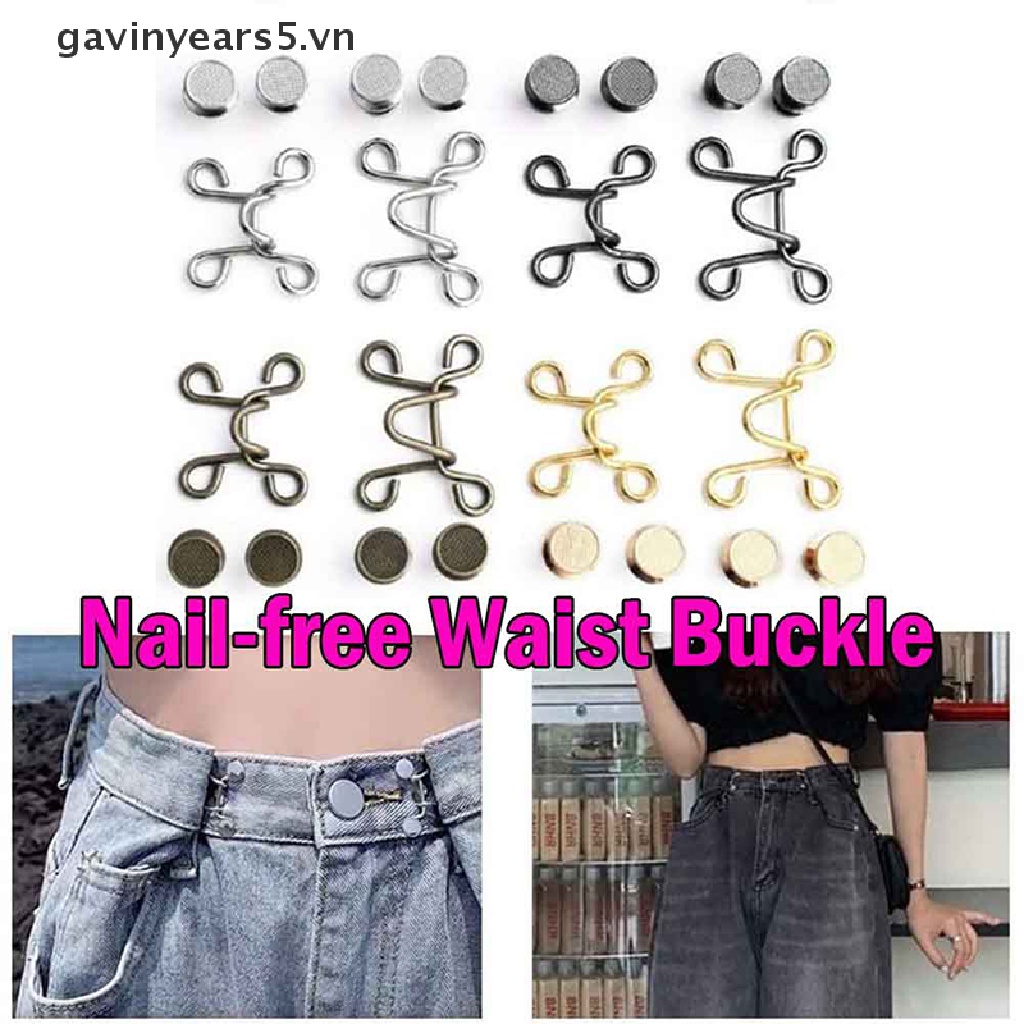 [Hàng mới về] Nút cài lưng quần không cần đóng đinh 27/ 32mm tùy chỉnh tiện dụng