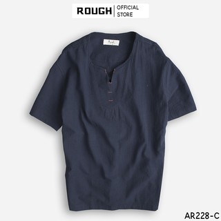 Áo Cổ V Cộc Vải LINEN ROUGH cao cấp