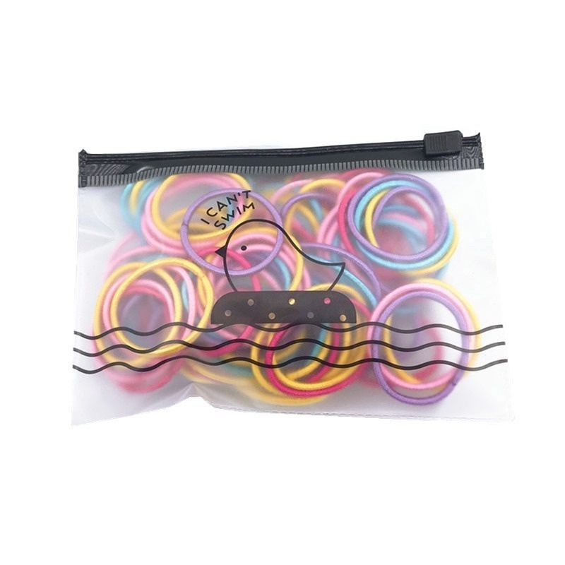 100 Cái Cho Trẻ Em Dây Cao Su đầy Màu Sắc Dễ Thương Độ đàn Hồi Cao Dây Buộc Tóc đơn Giản Bền