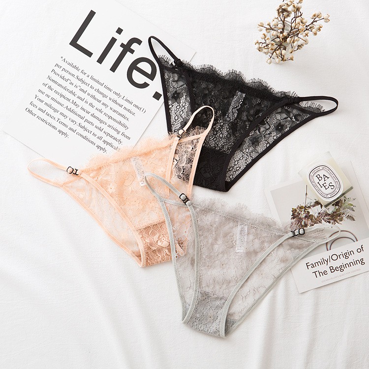 R014. Quần lót nữ vải ren đẹp, quần chip cạp dây sexy