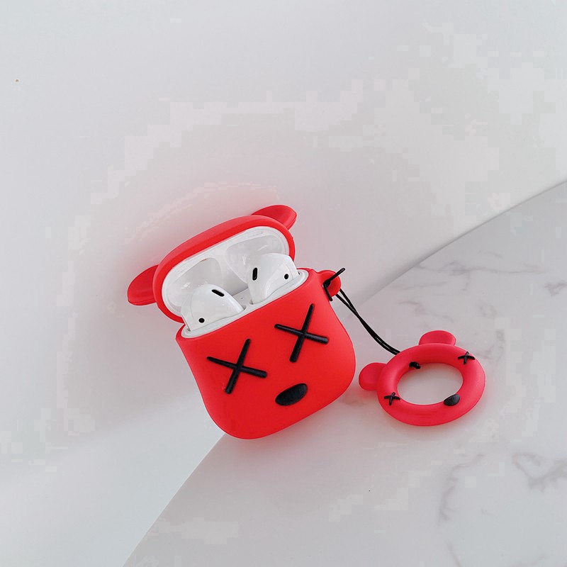 Ốp Bảo Vệ Hộp Đựng Tai Nghe Airpods 12 / 2 Hình Gấu Hoạt Hình Xinh Xắn
