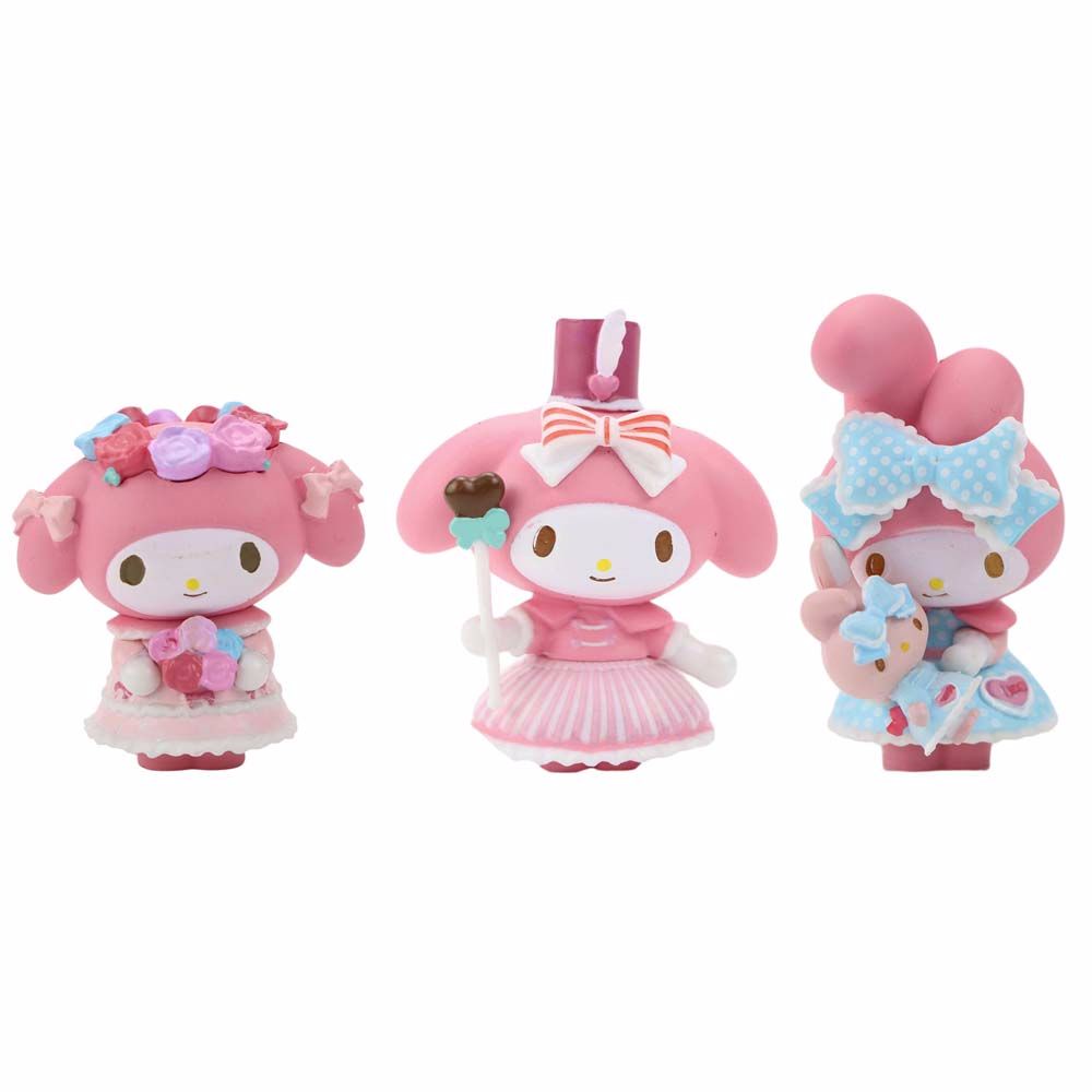 Set 6 tượng để bàn trang trí mô hình nhân vật hoạt hình Kuromi My Melody đáng yêu