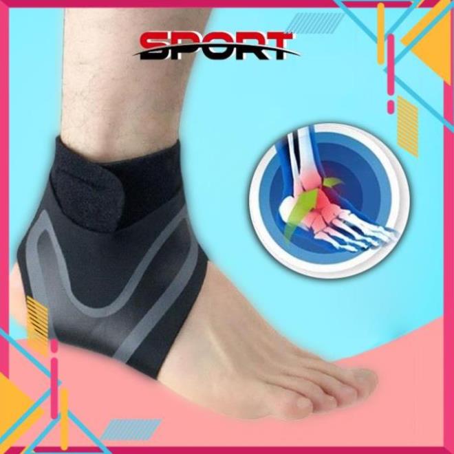 Băng bảo vệ cổ chân, mắt cá chân,hỗ trợ và bảo vệ đảm bảo sự linh hoạt trong thể thao màu đen (một chiếc)