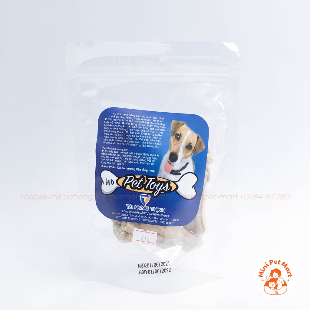 Xương gặm da bò TÀI HƯNG THỊNH 812  - bánh xương, snack, bánh thưởng, xương gặm cho chó