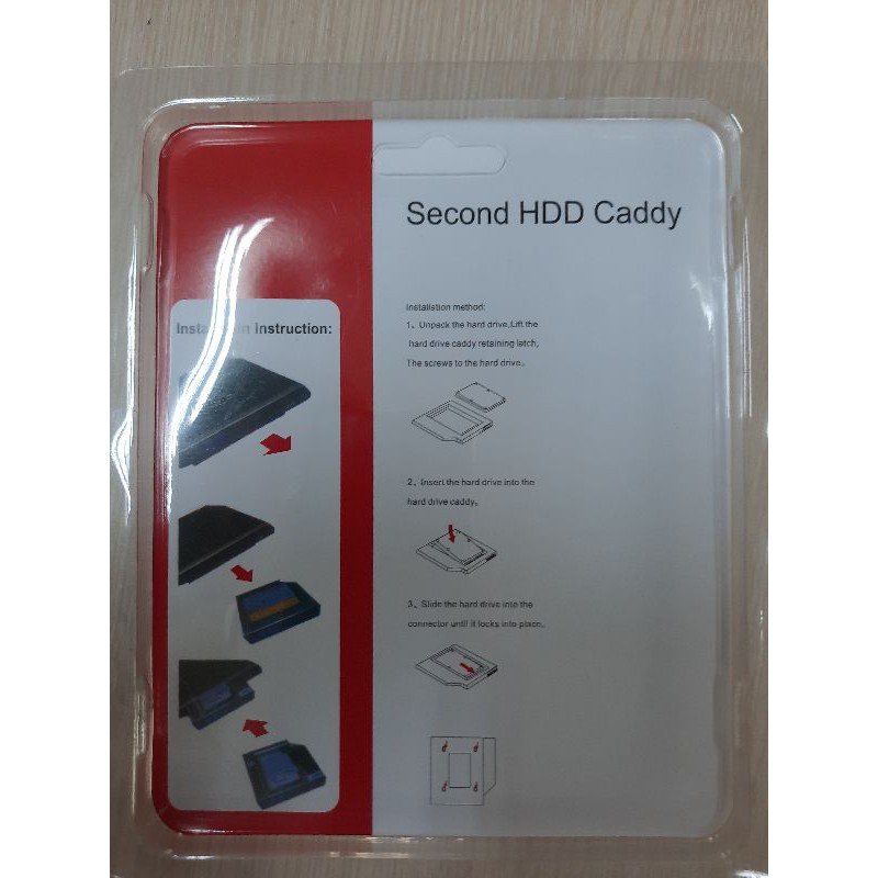 HDD Caddy 2.5 sata 12.7 mm/9.5 mm chuyển ổ CD laptop ra hdd (nhôm)
