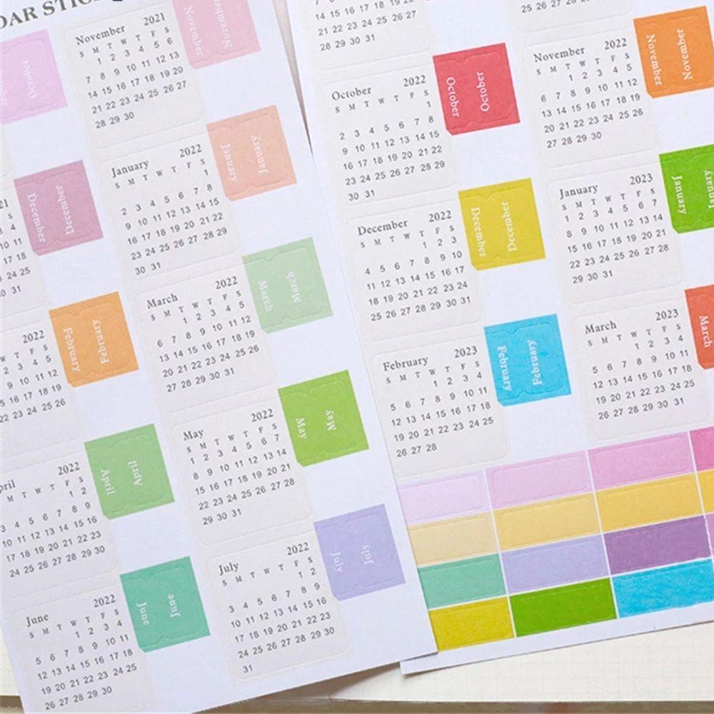 Lịch 2022 Dán Trang Trí Sổ Tay DIY Tiện Dụng