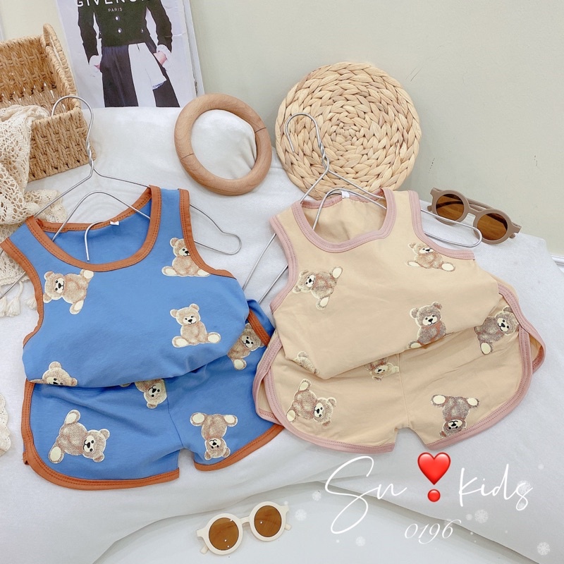 Xả Bộ gấu in tràn cho bé trai