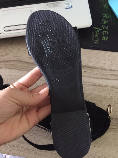 Sandal 2p đế kim loạiảnh thật