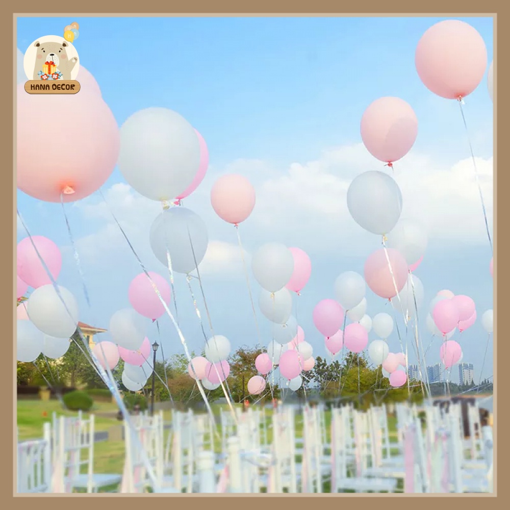 10 bóng pastel / macaron trang trí sinh nhật, thôi nôi Hana Decor