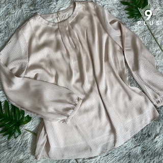 Áo lụa satin nữ 9Plus/ áo somi nữ