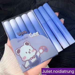 Hộp 5 cây son kem Vongee gấu xanh