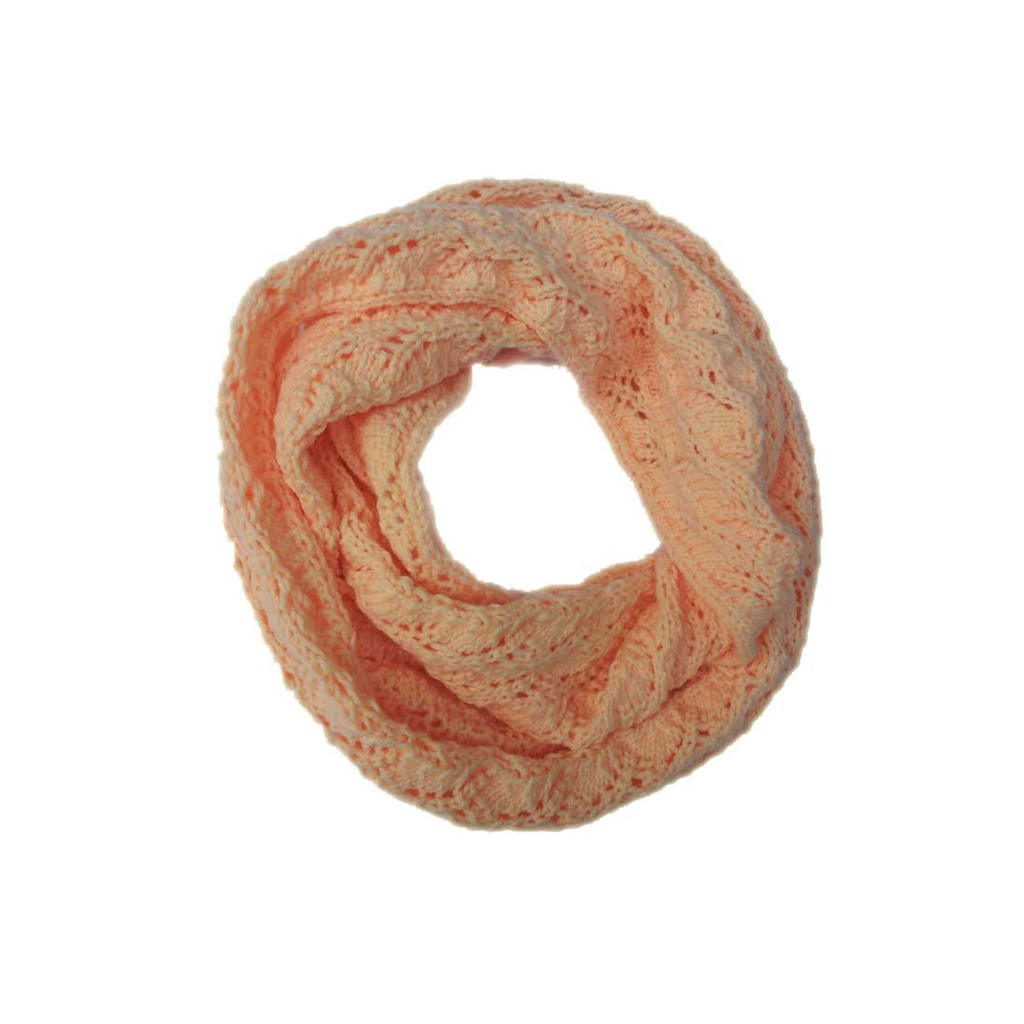 Khăn ống nữ đan tay màu cam nhạt - KH49